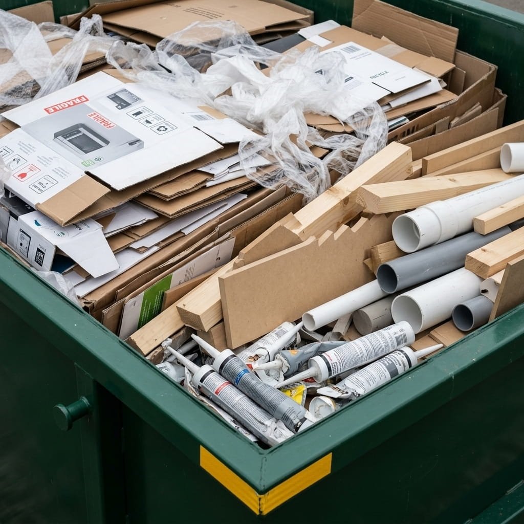 Skip bin during fit-out and services stage